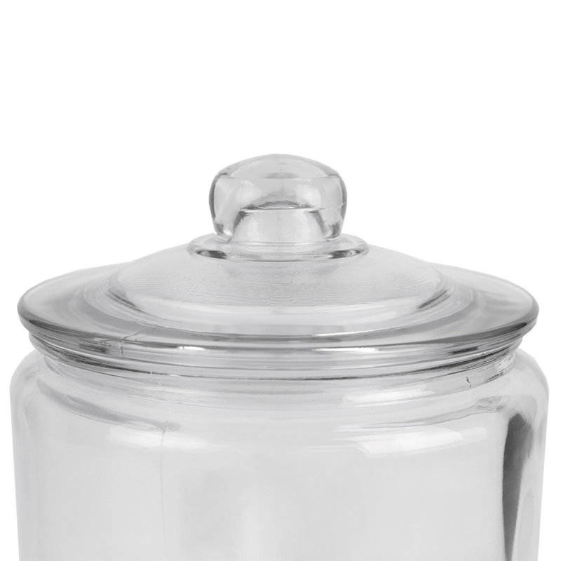Glass Jar, 11" H x 8" W x 8" D