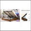 Base de lit avec rangement relevable, base de lit avec tête de lit bibliothèque et lumières DEL, cadre de lit plateforme en bois avec station de charge, aucune boîte à ressorts nécessaire-695770104