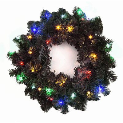 Faux Lighted PVC 21.65cm Christmas Wreath