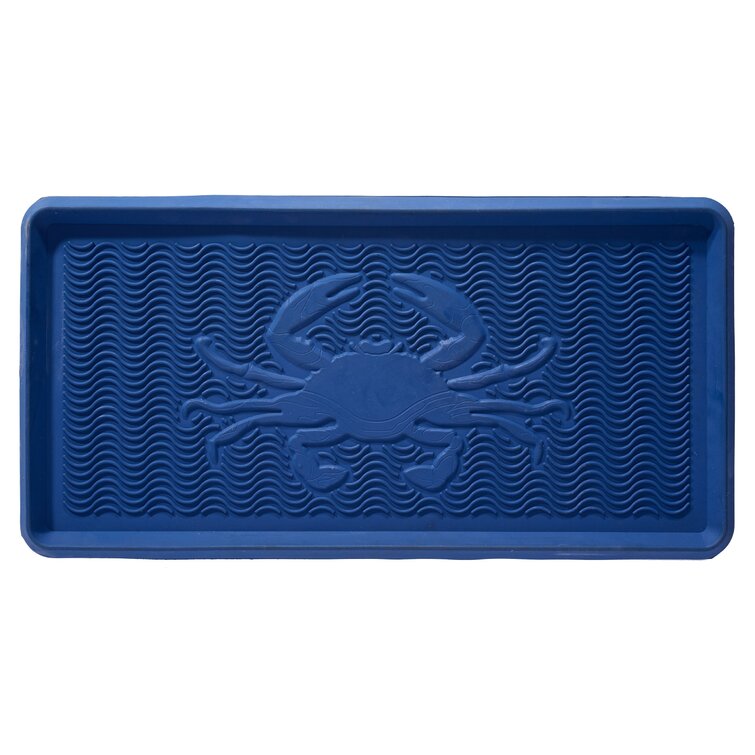 Crab Blue Rubber Boot Tray 32x16