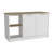 Kitchen Island, Four Open Shelves, Two Cabinets-1481017554
