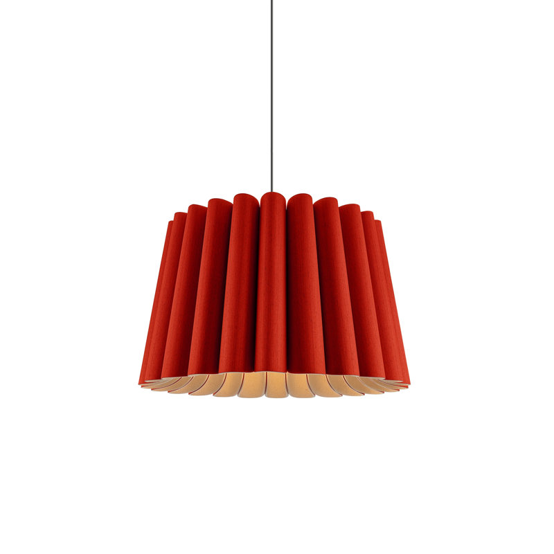 Luminaire suspendu long Renata, Rouge