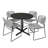 Regency Cain Round Breakroom Table & 4 Zeng Stack Chairs-73412194-73412202