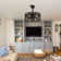 Angelyca 18 in. Black Rattan Caged Ceiling Fan with Light Kit and Remote