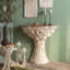 Console en bois massif brun et blanc