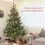 Arbre de Noël artificiel, cèdre réaliste clairsemé avec pointes, assemblage facile, arbre de Noël à charnières pour les vacances de bureau à domicile, vert-115294652