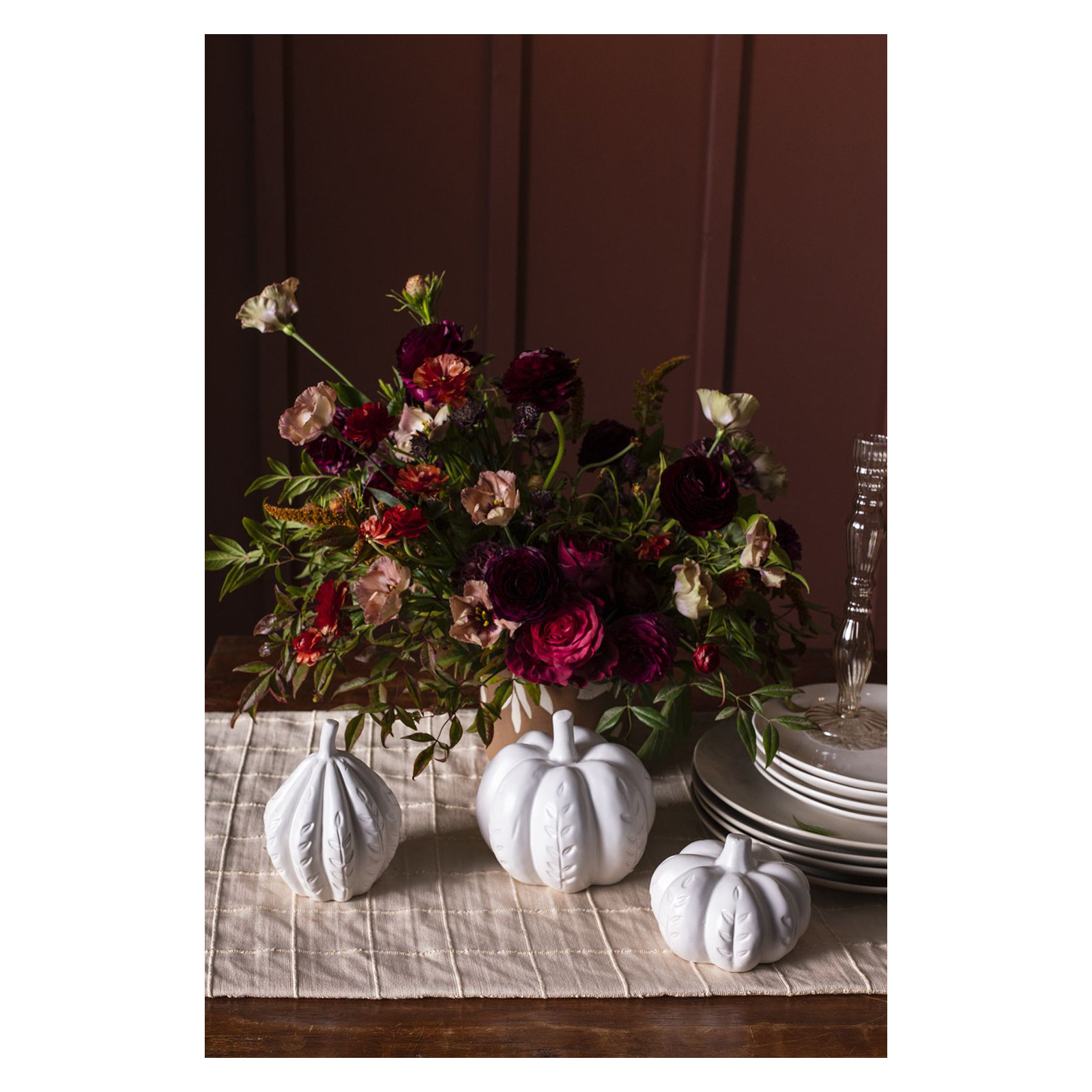 Garner Pumpkin, 5" H x 5.25" W x 5.25" D