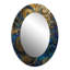 «Pratha Blue and Gold Melody Of Boho II», miroir mural décoratif en plumes, miroir-1001013093-1001013081