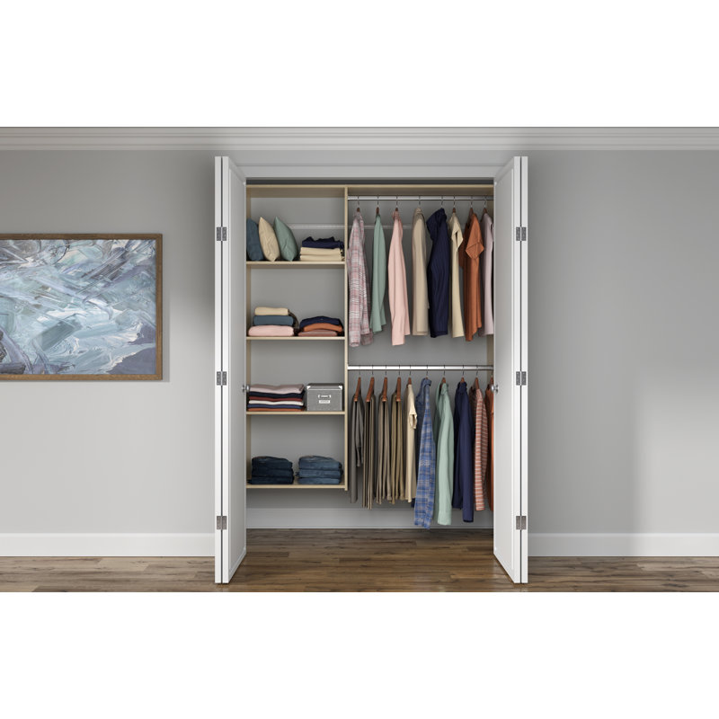 Trousse de démarrage pour système d'organisation de garde-robe l 36 po à l 60 po Grid, Blond miel