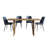 Edinburg 4-Person Mango Solid Wood Double Pedestal Dining Set-91026458