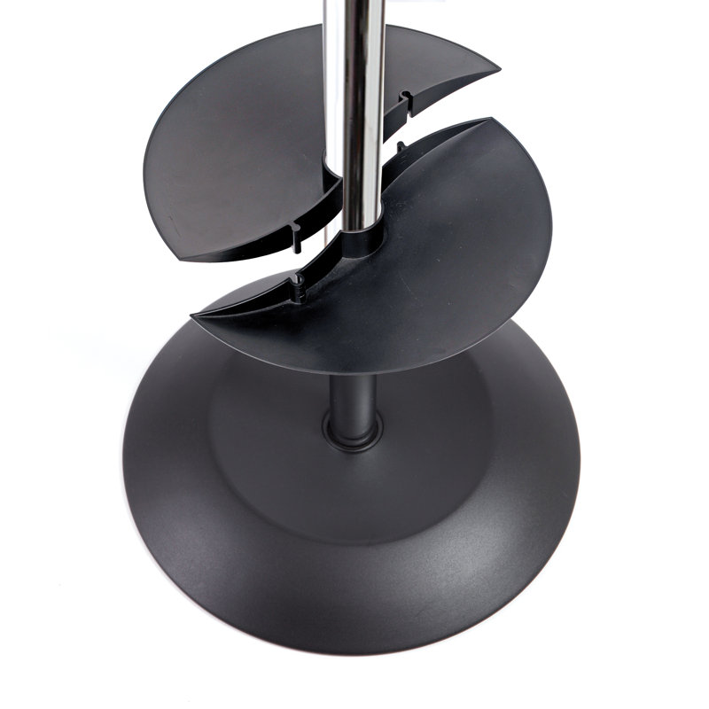 Chrome Steel Freestanding Coat Rack with Umbrella Holder