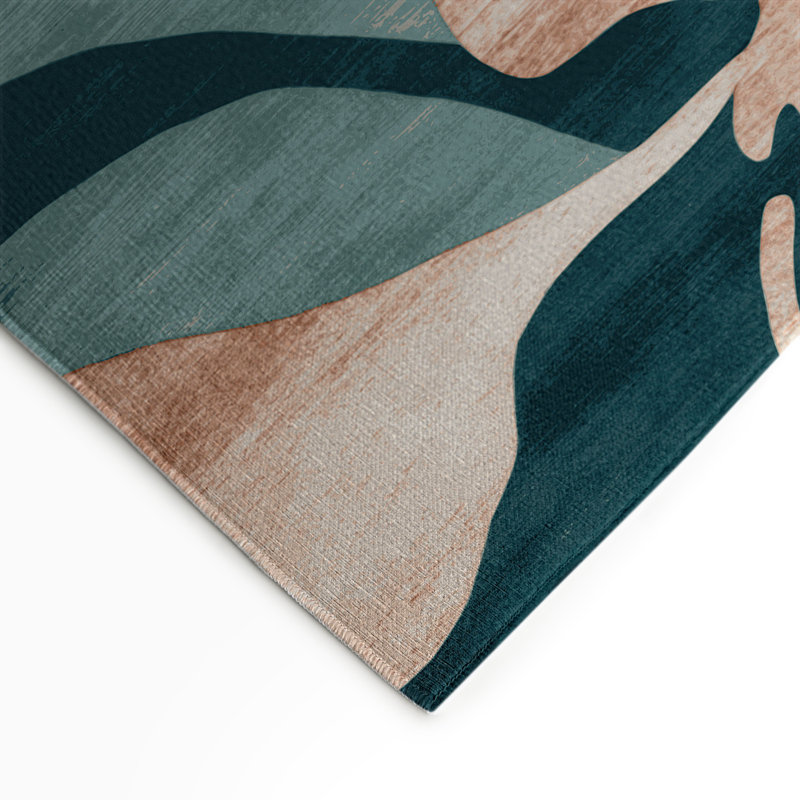 Tapis intérieur et extérieur gris Watercolor, Rectangulaire 3 pi x 5 pi