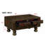 Table basse rectangulaire en bois massif pour le salon, table basse antique de 40 pouces avec 4 tiroirs-1889323768