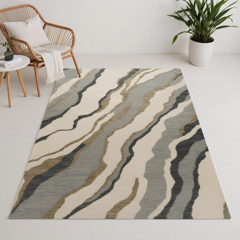 Tapis intérieur et extérieur gris Nature, Rectangle 9 pi x 12 pi