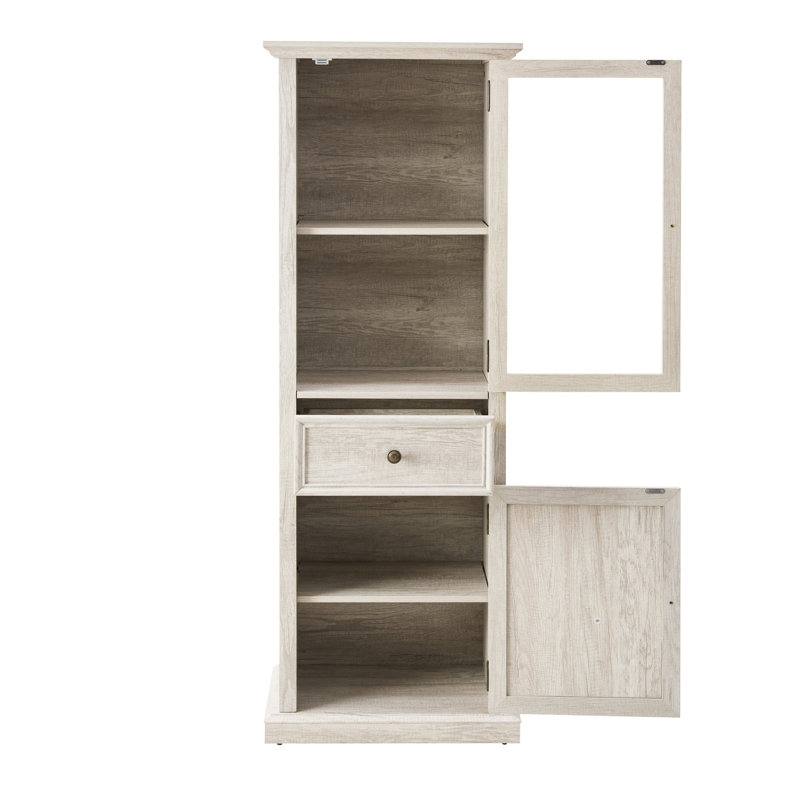 Armoire de rangement avec tiroir et tablettes - blanc, convient à diverses pièces, y compris le bureau blanc, le buffet, le salon, la cuisine et la salle à manger