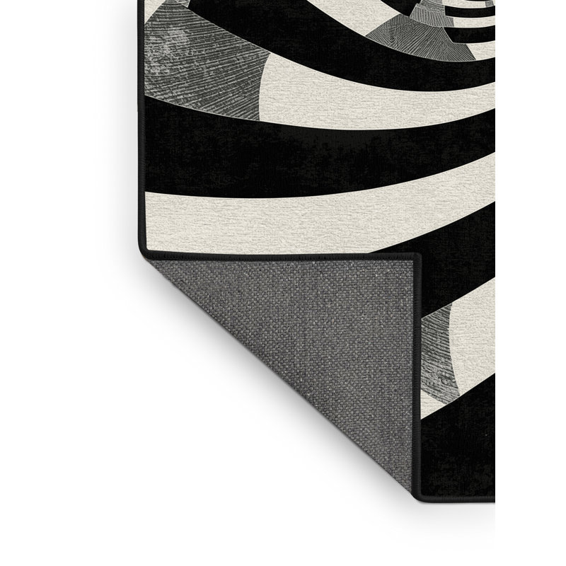 Tapis vert doux et moelleux à motif géométrique audacieux et éclectique Havertown, 2 x 4