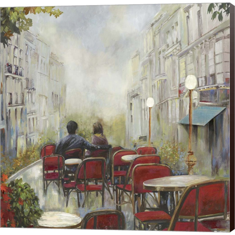«Paris Cafe» par Posters International Studio, reproduction sur toile tendue, H 24 po x l 24 po x P 1,5 po