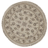 High-Quality Hand-Knotted Ivory Area Rug