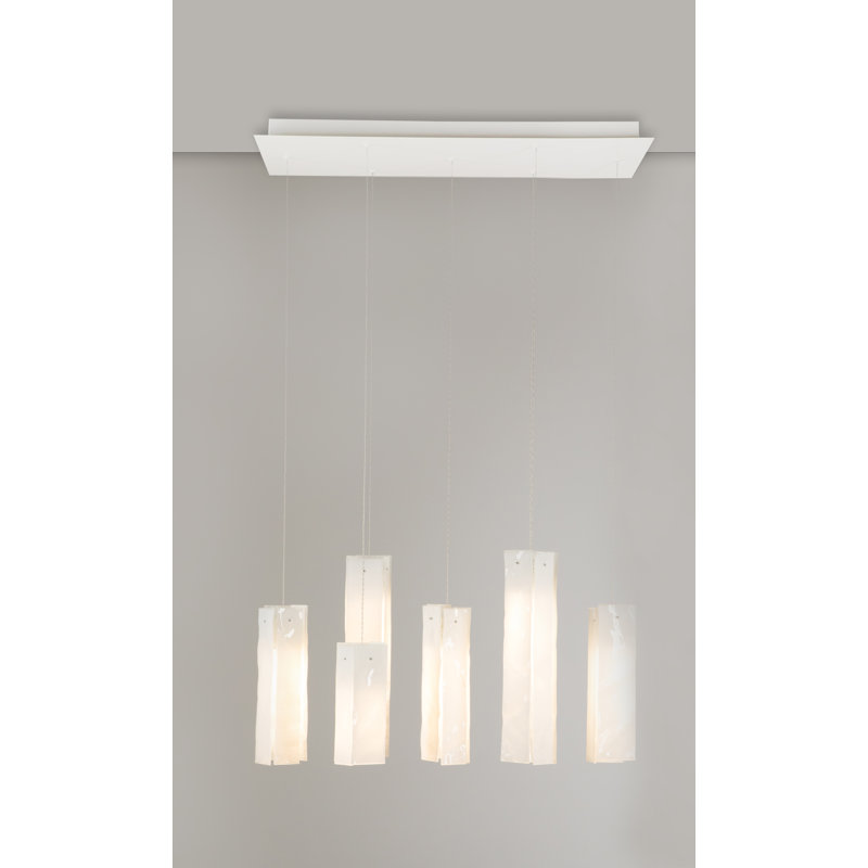 7 - Light LED Pendant, White, 7