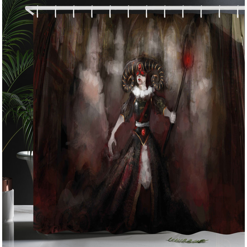 Shower Curtain with Hooks Included, 84"H x 69"W