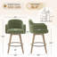 Tabourets de bar pivotants en chenille avec accoudoirs-2048631171