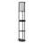 Eni 62.75'' Black Column Floor Lamp with USB and Outlet