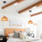 Petit luminaire suspendu 1 lumière Boho Rattan Dome
