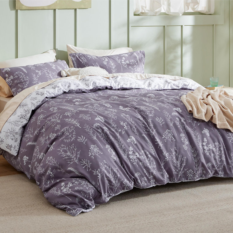 Bedsure Duvet Cover Queen Size - Reversible Duvet Cover Set with Zipper Closure, 3 Pieces Floral Patterned Bedding Set