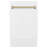 ZLINE Autograph Edition 18 in. Tallac Series Dishwasher in White Matte W/ Champagne Bronze Handle, 51dBa (DWVZ-WM-18-CB)-65654497