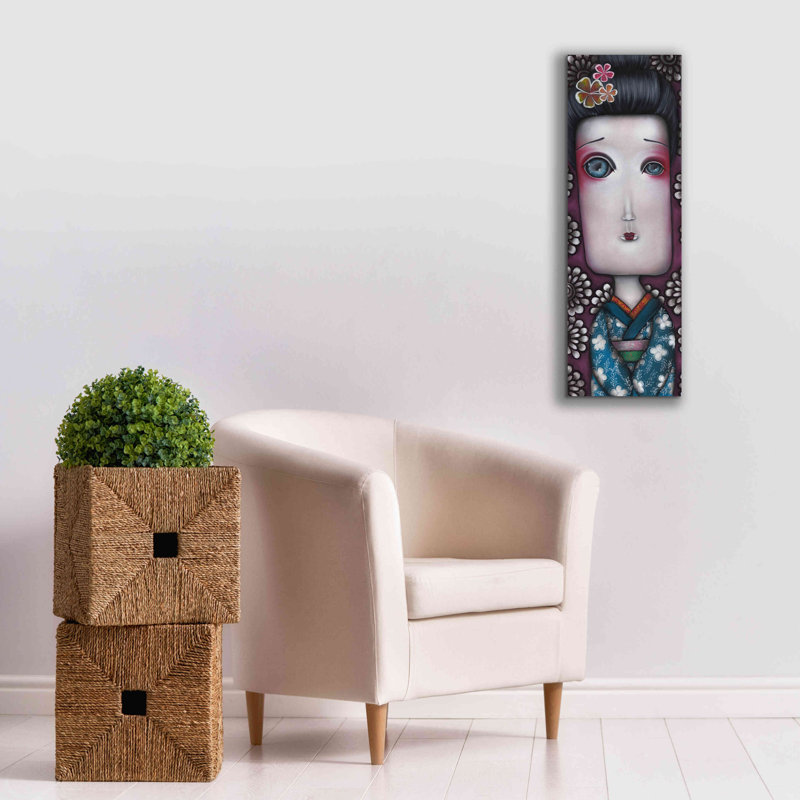 «Inevitable Silence» par Abril Andrade, art mural sur toile, H 36 po x l 12 po
