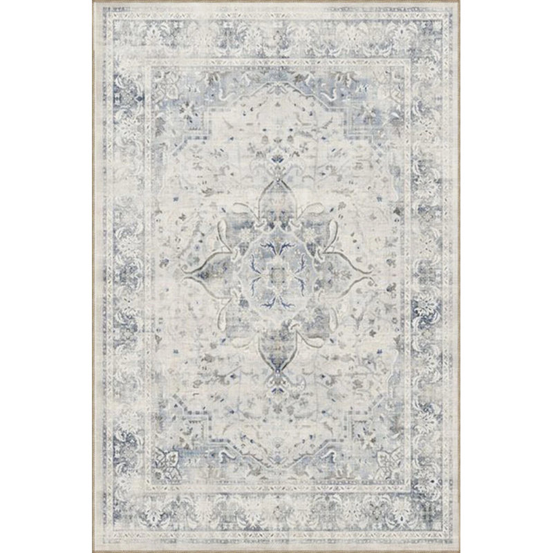 Base tissée lavable à motif étoile traditionnelle et tapis décoratif Star, Rectangle 3 pi 4 po x 5 pi