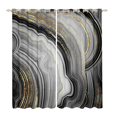 Paire de rideaux semi-transparents avec œillets