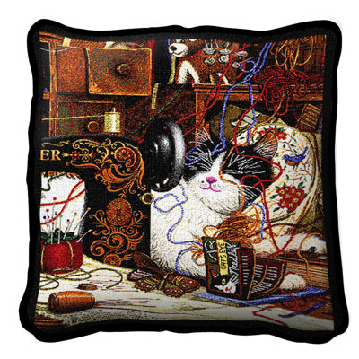 Maggie the Messmaker Cotton Lumbar Pillow