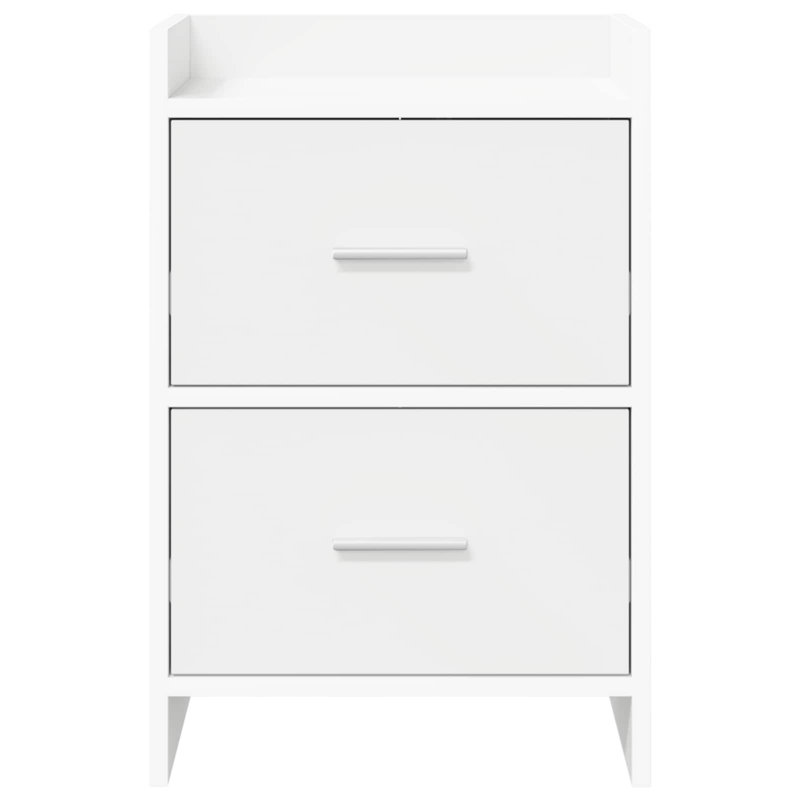 40cm W Composite Bedside Table, White