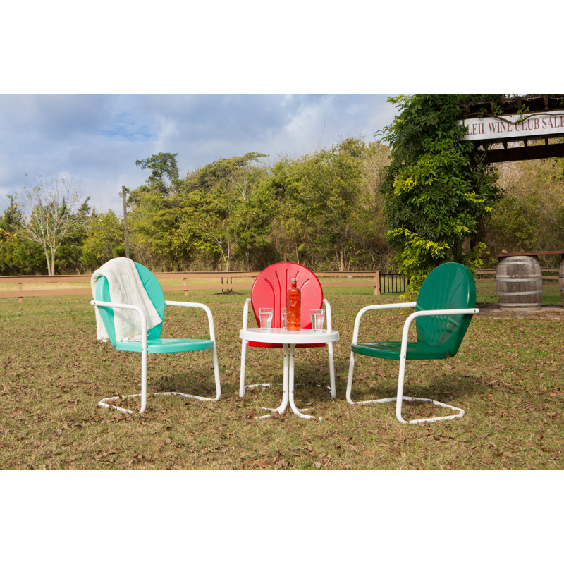 Chaise de patio rétro Veyda, Vert clair