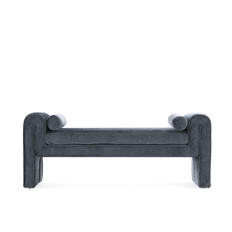 Banc d'appoint en chenille, Noir