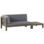 BANC D'ANGLE EN BRAVA AVEC TABLE BASSE BRAVA