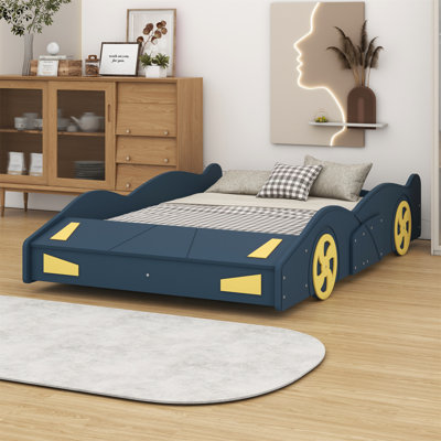 Lit plateforme avec roulettes et rangement Race