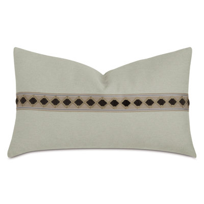 Steeplechaser Appliqued Cotton Blend Throw Pillow
