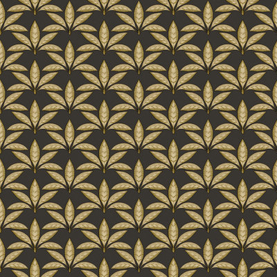 Into The Wild Collection Metallic Leaf Motif 33' L x 21" W Wallpaper Roll