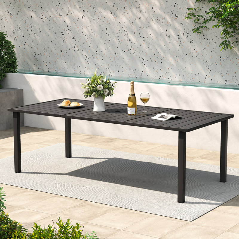 Table de salle à manger Messer Zestversa, H 28,3 po x l 78,8 po x P 39,4 po, Noir