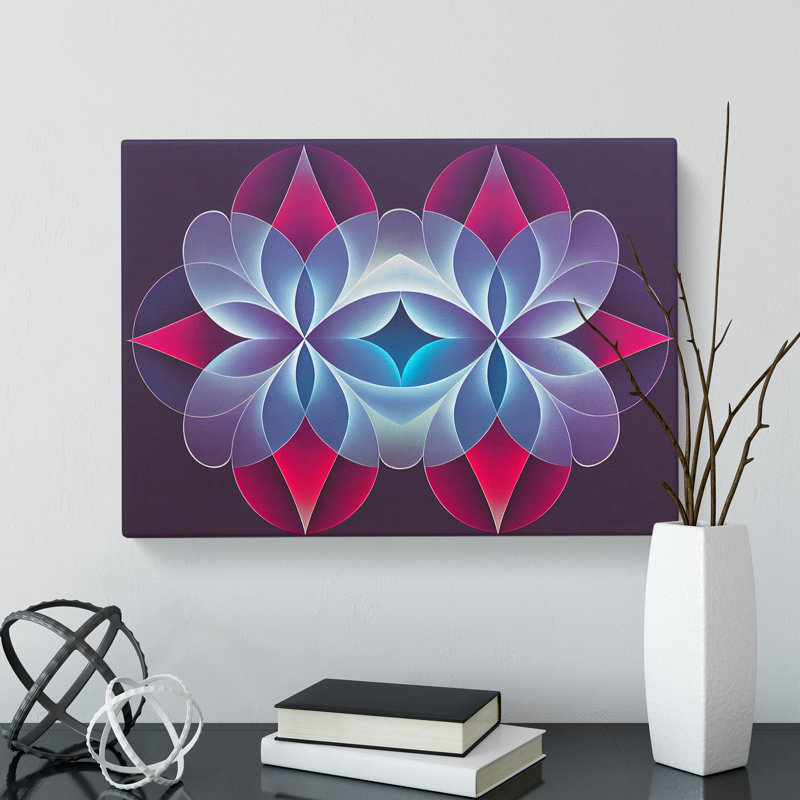 Iconic Modern Flowers Abstract - Wrapped Canvas, 35cm H x 50cm W x 3cm D