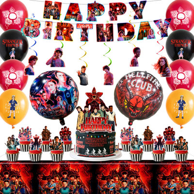 47 Pcs Stranger Things Birthday Party  Decor Supplies, Stranger Things Party Decorations for Kids Set