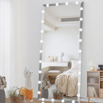 Miroir de salle de bain surdimensionné avec lumières Hollywood