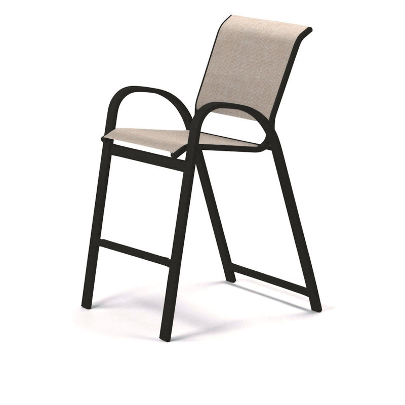 Tabouret de bar Holna, Naturel, Graphite texturé