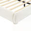 Lit tapissier en tissu de style crème-129228681