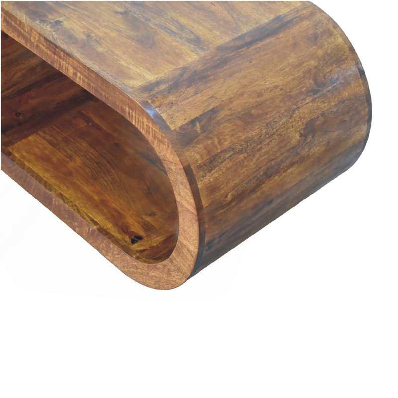 Table basse Amaya, ovale, châtaignier