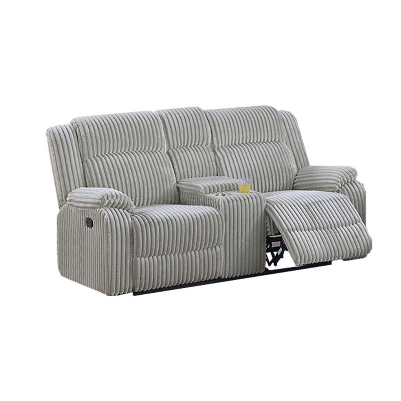 1pc Motion Loveseat, Gray Ash