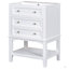 Meuble-lavabo 24 po avec lavabo, armoire de rangement avec tiroir et tablette ouverte, cadre en bois massif