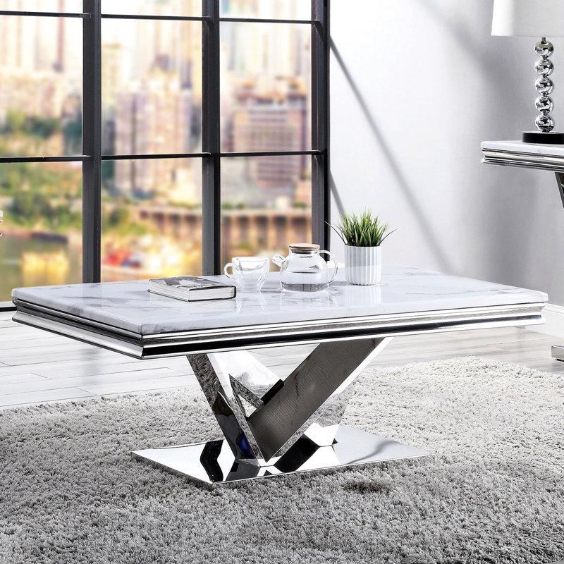 Table basse l 50,6 po Glam, chrome